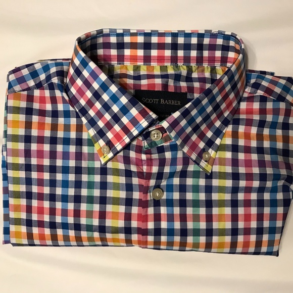 NEW Scott Barber Plaid Large Shirt (NEVER WORN) - Picture 2 of 3